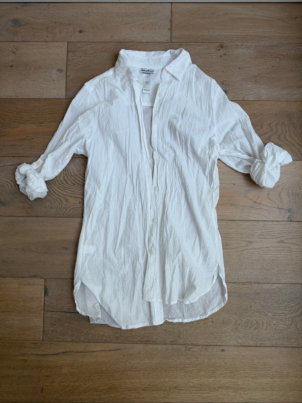 Tommy Bahama White Lightweight Button-Up Swim Coverup
